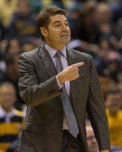 Nov 24, 2014; Milwaukee, WI, USA; NJIT Highlanders head coach Jim Engles during the first half against the Marquette Golden Eagles at BMO Harris Bradley Center. Mandatory Credit: Jeff Hanisch-USA TODAY Sports