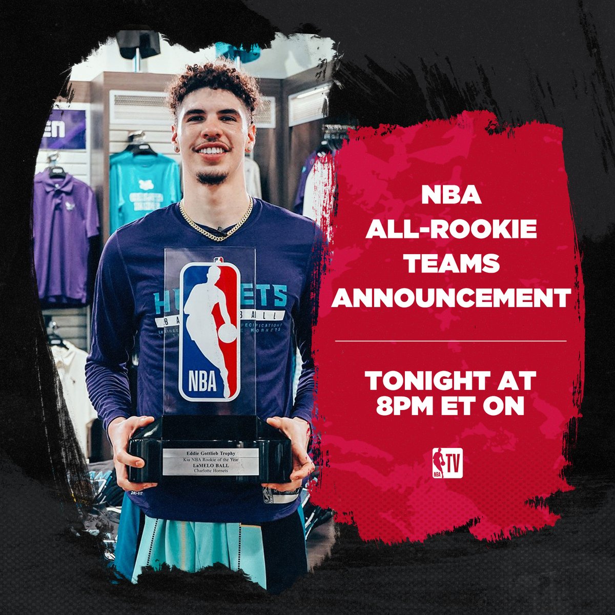 lamelo ball rookie of the year trophy
