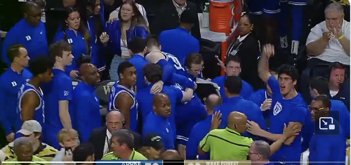 Duke’s Kyle Filipowski starts in rout of Louisville after court-storming incident