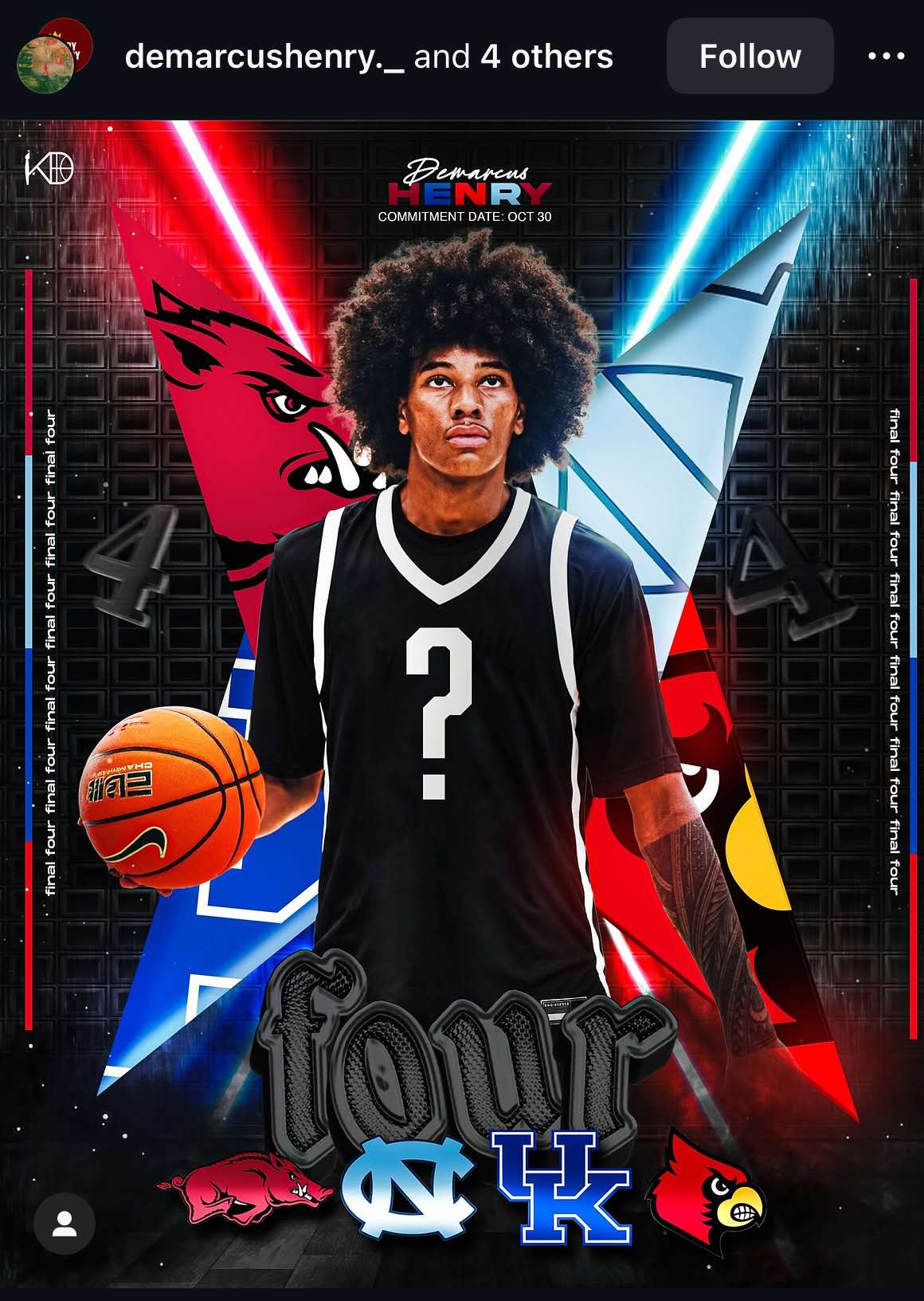Five-star wing DeMarcus Henry cuts to four schools after speaking to Michael Jordan on UNC visit