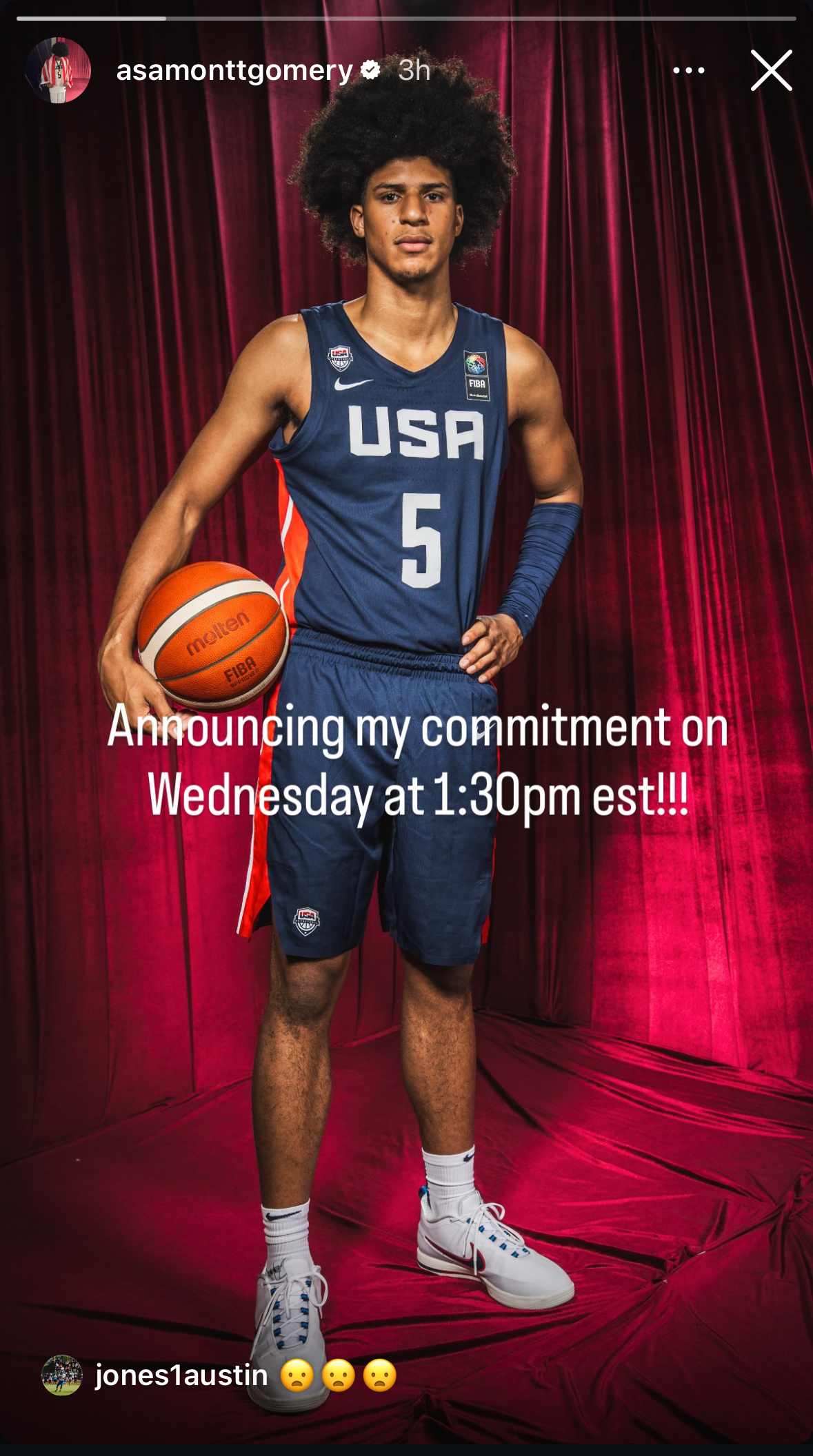 Five-star wing Asa Montgomery sets announcement date